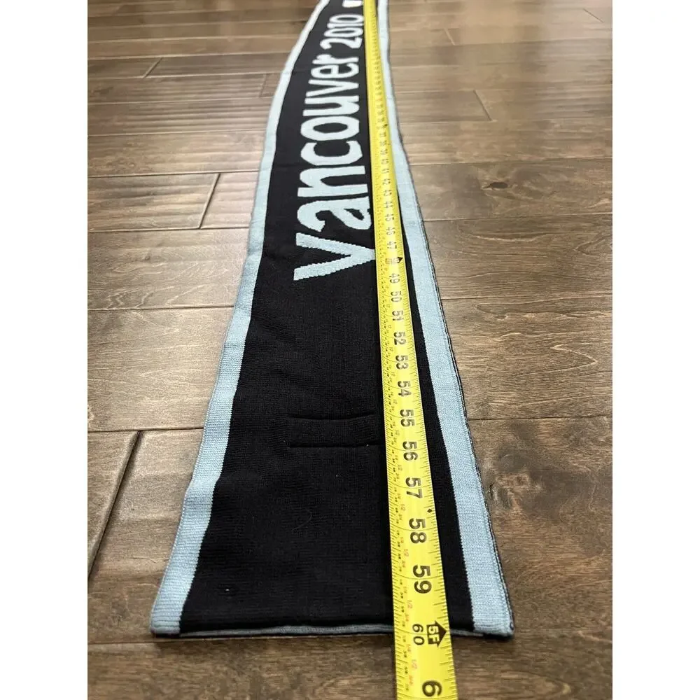 Olympic Games Vancouver 2010 Navy Blue Sky Blue Official Scarf 60x6 100% Acrylic